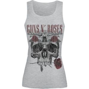 Guns N' Roses Flower Skull Dámský top prošedivelá - RockTime.cz