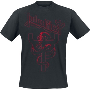 Judas Priest Snake Logo Line Tričko černá - RockTime.cz