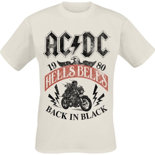AC/DC Hells Bells 1980 Tričko béžová - RockTime.cz