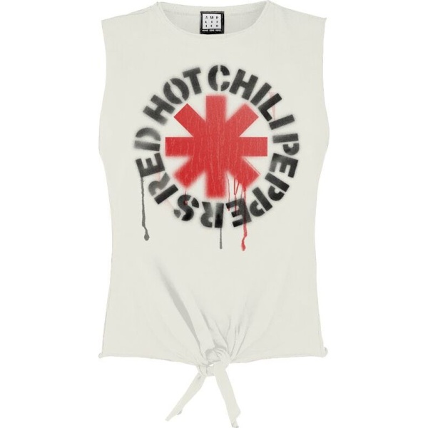 Red Hot Chili Peppers Amplified Collection - Stencil Asterix Dámský top bílá - RockTime.cz