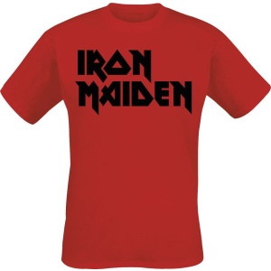 Iron Maiden Classic Logo Tričko červená - RockTime.cz