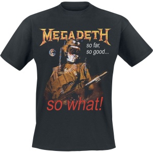 Megadeth So What Vintage Tracklist Tričko černá - RockTime.cz