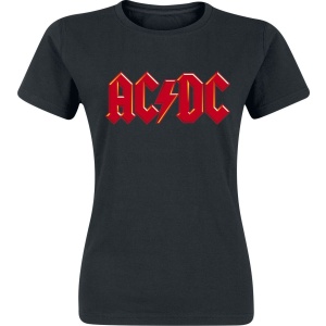 AC/DC Red Logo Dámské tričko černá - RockTime.cz