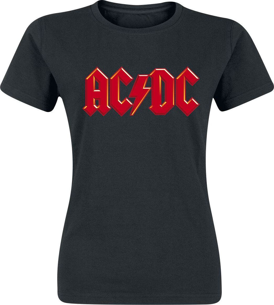 AC/DC Red Logo Dámské tričko černá - RockTime.cz