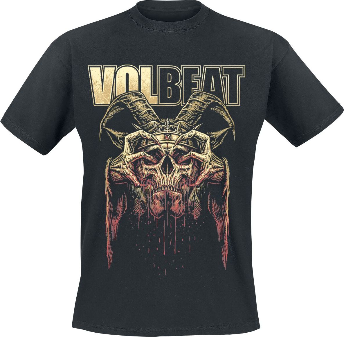 Volbeat Bleeding Crown Skull Tričko černá - RockTime.cz