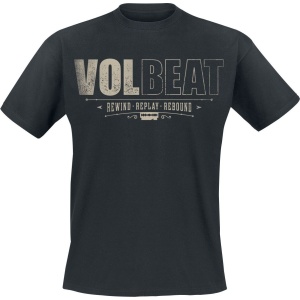 Volbeat Distressed Logo Tričko černá - RockTime.cz