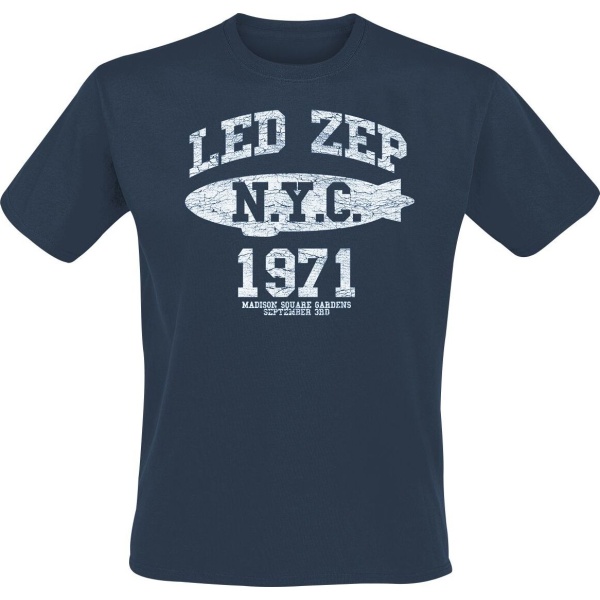 Led Zeppelin NYC 1971 Tričko modrá - RockTime.cz