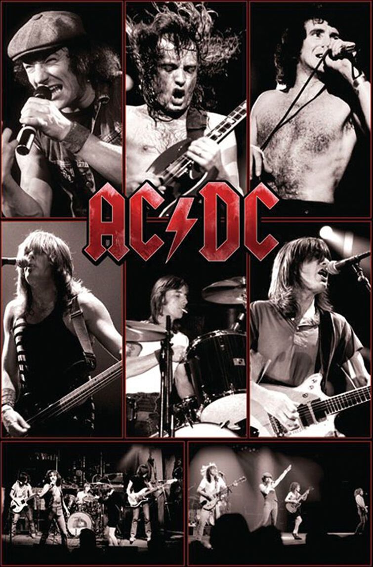 AC/DC Live - (Collage) plakát vícebarevný - RockTime.cz