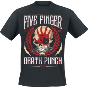 Five Finger Death Punch Laurel Emblem V1 Tričko černá - RockTime.cz