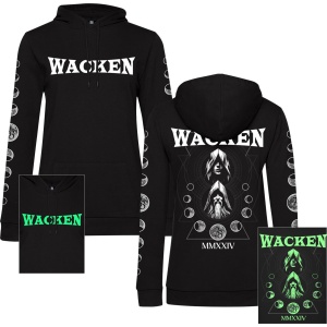Wacken Open Air Summon Holy Ground - Faces GITD Mikina s kapucí černá - RockTime.cz