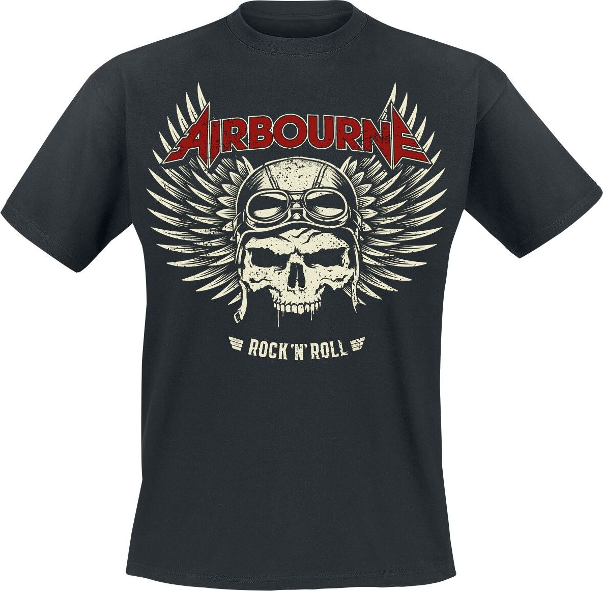 Airbourne Red Logo Mono Scorch Tričko černá - RockTime.cz