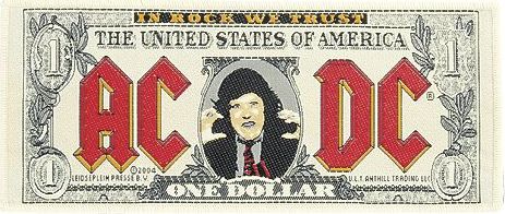 AC/DC One Dollar nášivka vícebarevný - RockTime.cz