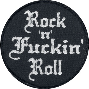 Rock 'n' Fuckin' Roll nášivka cerná/bílá - RockTime.cz