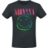 Nirvana Rainbow Logo Tričko černá - RockTime.cz