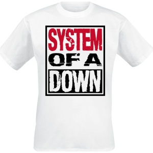 System Of A Down Triple Stack Box Tričko bílá - RockTime.cz