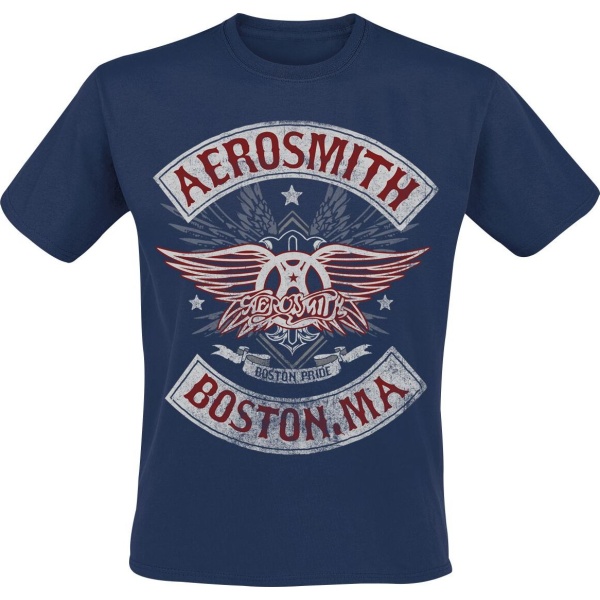 Aerosmith Boston Pride Tričko námořnická modrá - RockTime.cz