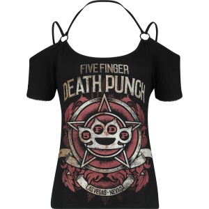 Five Finger Death Punch Red Logo Dámské tričko černá - RockTime.cz
