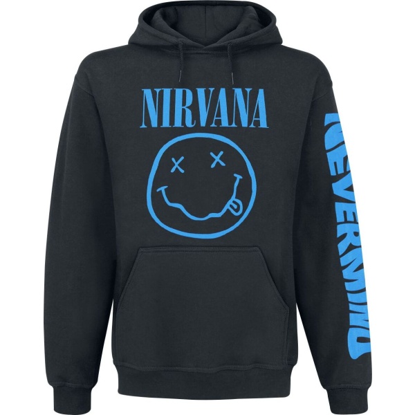 Nirvana Nevermind Blue Mikina s kapucí černá - RockTime.cz