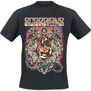 Scorpions Crest In Chains Tričko černá - RockTime.cz