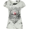 Five Finger Death Punch Skull Dámské tričko bílá/šedá - RockTime.cz