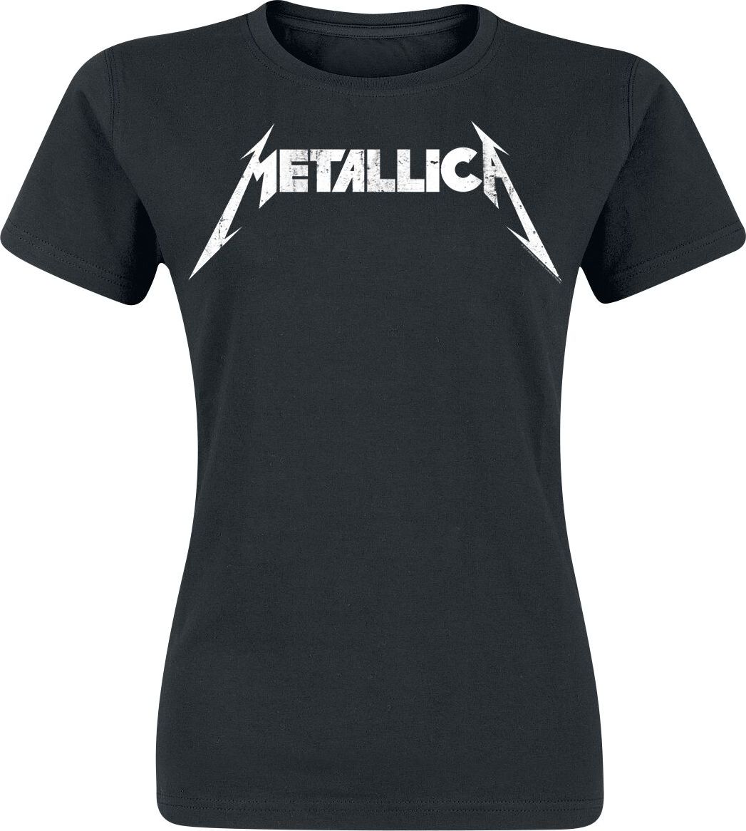 Metallica Textured Logo Dámské tričko černá - RockTime.cz