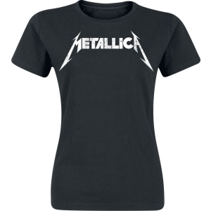 Metallica Textured Logo Dámské tričko černá - RockTime.cz