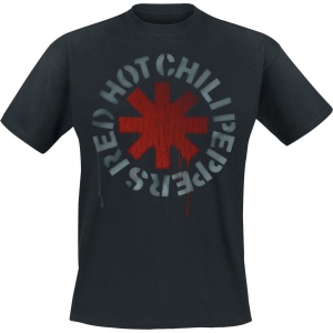 Red Hot Chili Peppers Stencil Black Tričko černá - RockTime.cz