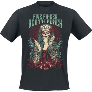 Five Finger Death Punch Lady Muerta Tričko černá - RockTime.cz