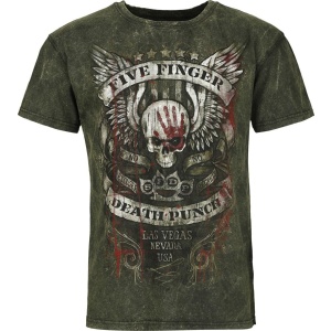 Five Finger Death Punch No Regrets Tričko šedá/hnedá - RockTime.cz