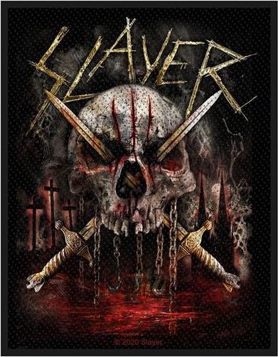 Slayer Skull & Swords nášivka vícebarevný - RockTime.cz