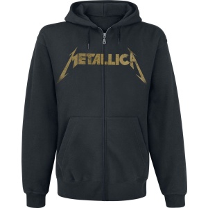 Metallica Hetfield Iron Cross Guitar Mikina s kapucí na zip černá - RockTime.cz