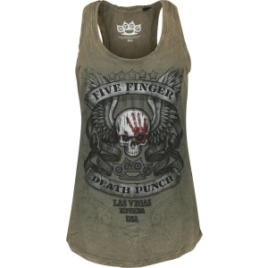 Five Finger Death Punch Logo Dámský top béžová - RockTime.cz