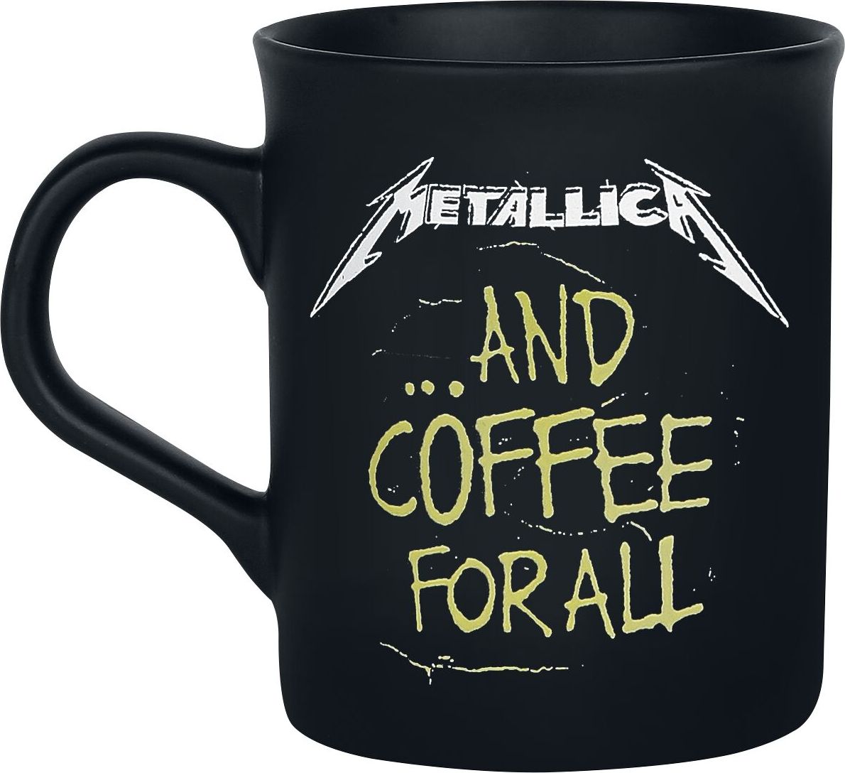 Metallica ... And Coffee For All Hrnek matná černá - RockTime.cz