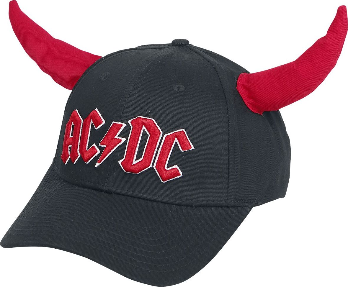 AC/DC Hells Bells - mit Hörnern Baseballová kšiltovka cerná/cervená - RockTime.cz