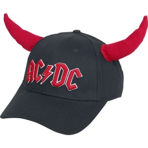 AC/DC Hells Bells - mit Hörnern Baseballová kšiltovka cerná/cervená - RockTime.cz