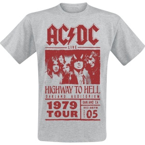 AC/DC Highway To Hell - Red Photo - 1979 Tour Tričko prošedivelá - RockTime.cz