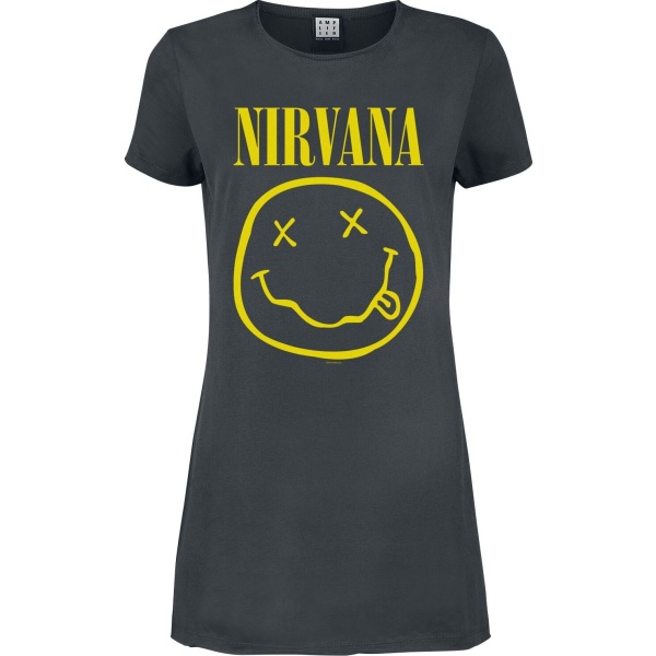 Nirvana Amplified Collection - Logo Šaty charcoal - RockTime.cz
