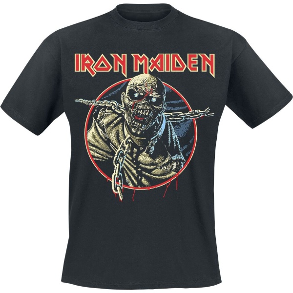 Iron Maiden POM Circle Drip Tričko černá - RockTime.cz