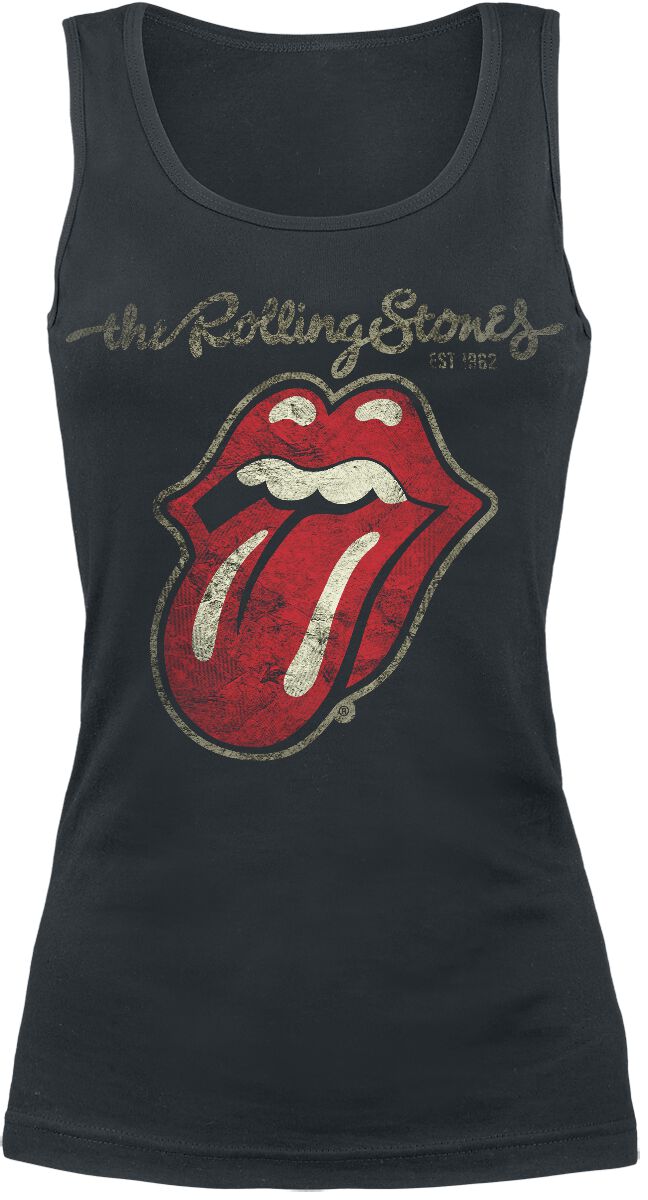 The Rolling Stones Plastered Tongue Dámský top černá - RockTime.cz