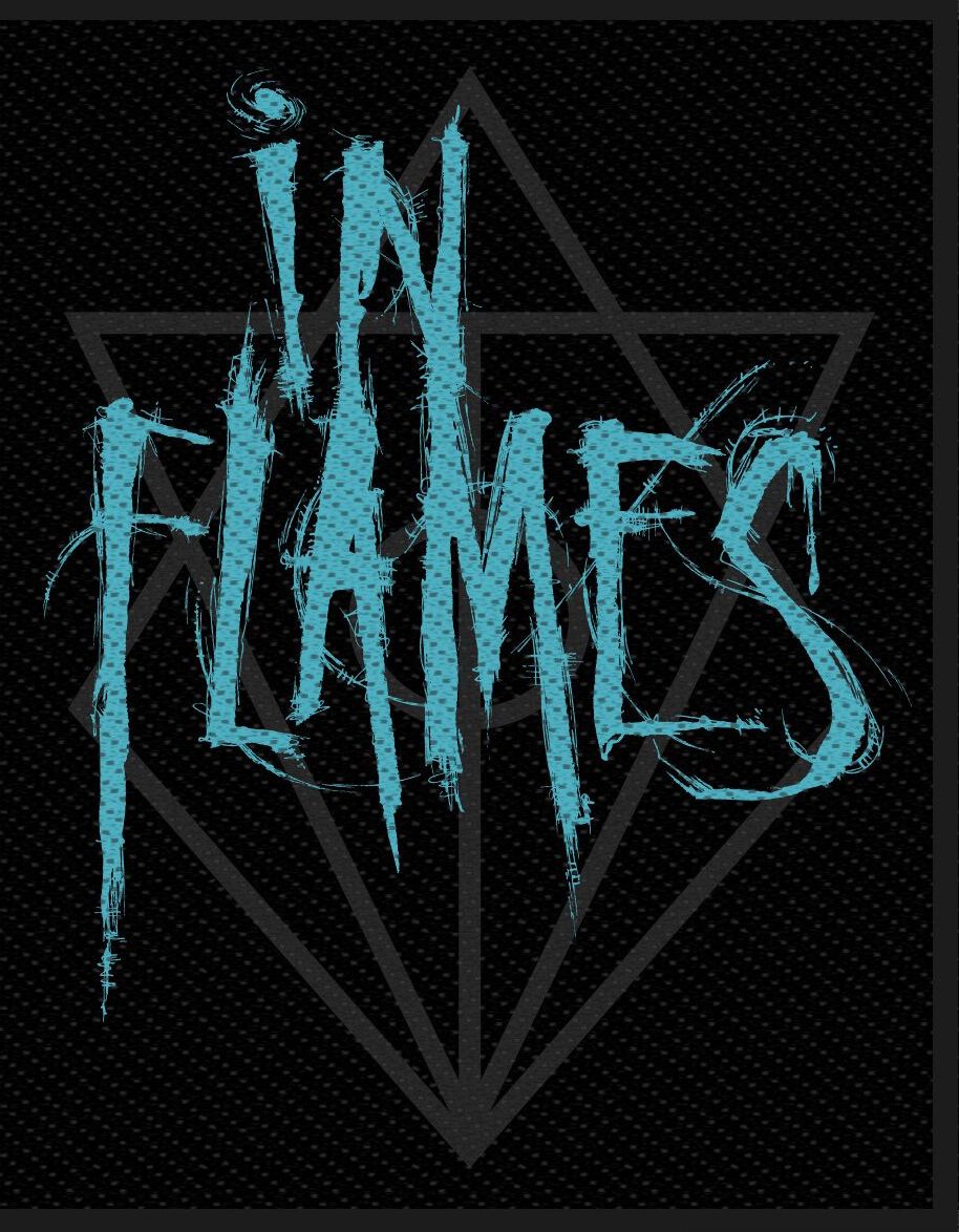 In Flames Scratched Logo nášivka cerná/modrá - RockTime.cz