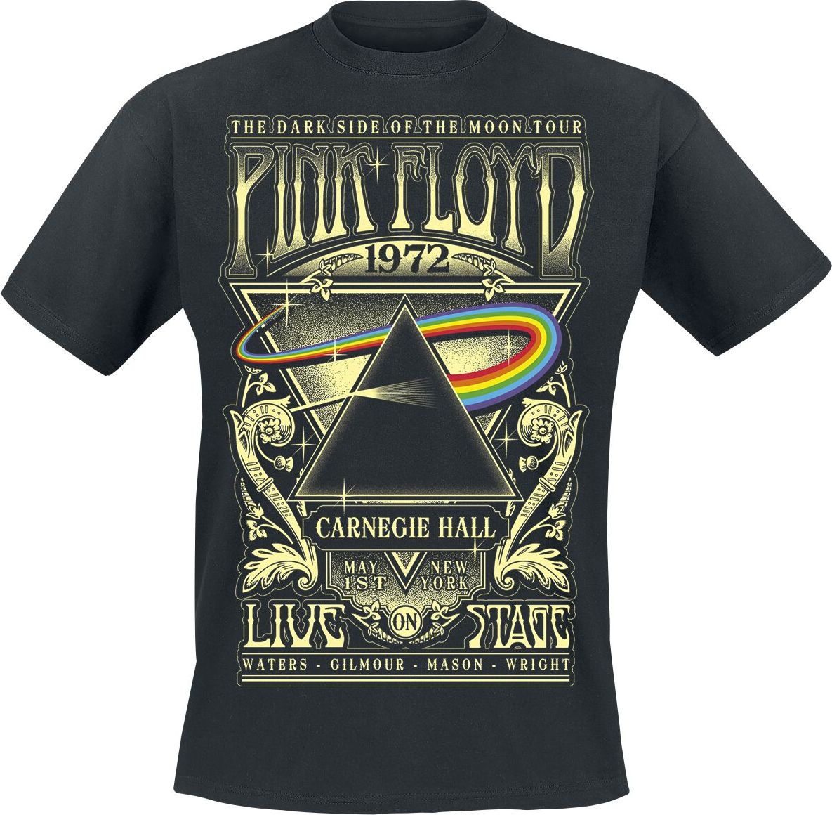 Pink Floyd The Dark Side Of The Moon - Live On Stage 1972 Tričko černá - RockTime.cz