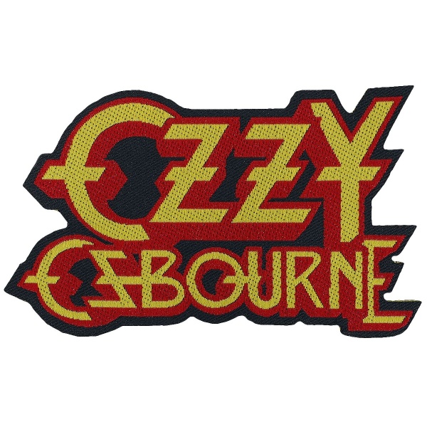 Ozzy Osbourne Logo Cut Out nášivka cervená/oranžová - RockTime.cz