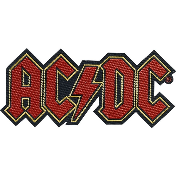 AC/DC Logo Cut-Out nášivka cervená/cerná - RockTime.cz