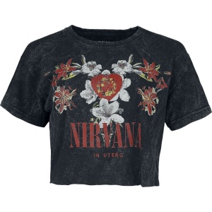 Nirvana Flowers Dámské tričko charcoal - RockTime.cz