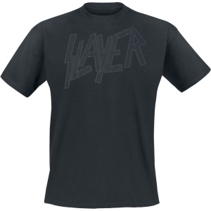 Slayer Black On Black Logo Tričko černá - RockTime.cz