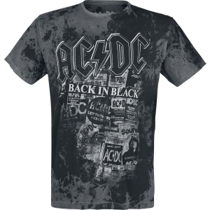 AC/DC Back in Black Tričko šedá/cerná - RockTime.cz