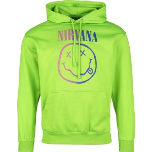 Nirvana Rainbow Logo Mikina s kapucí zelená - RockTime.cz