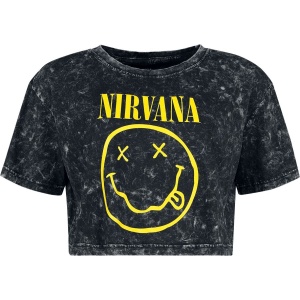 Nirvana Logo Dámské tričko tmave šedá/cerná - RockTime.cz