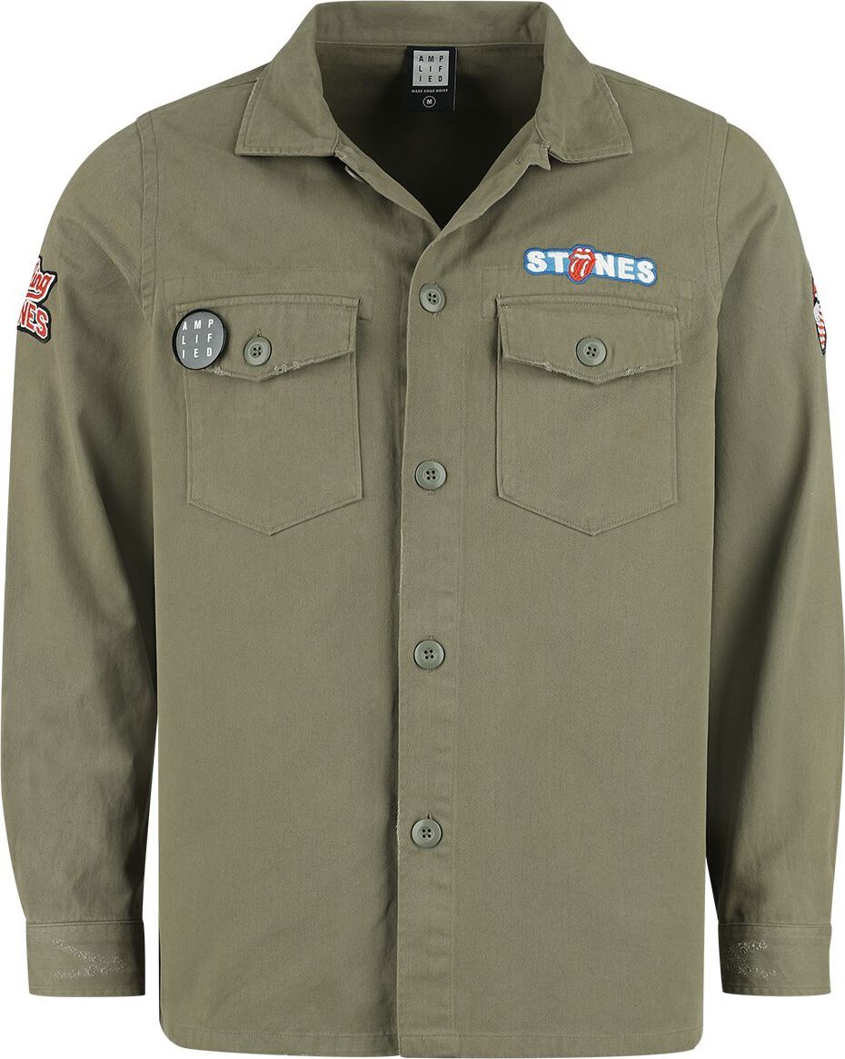 The Rolling Stones Amplified Collection - Military Shirt - Shacket Košile khaki - RockTime.cz