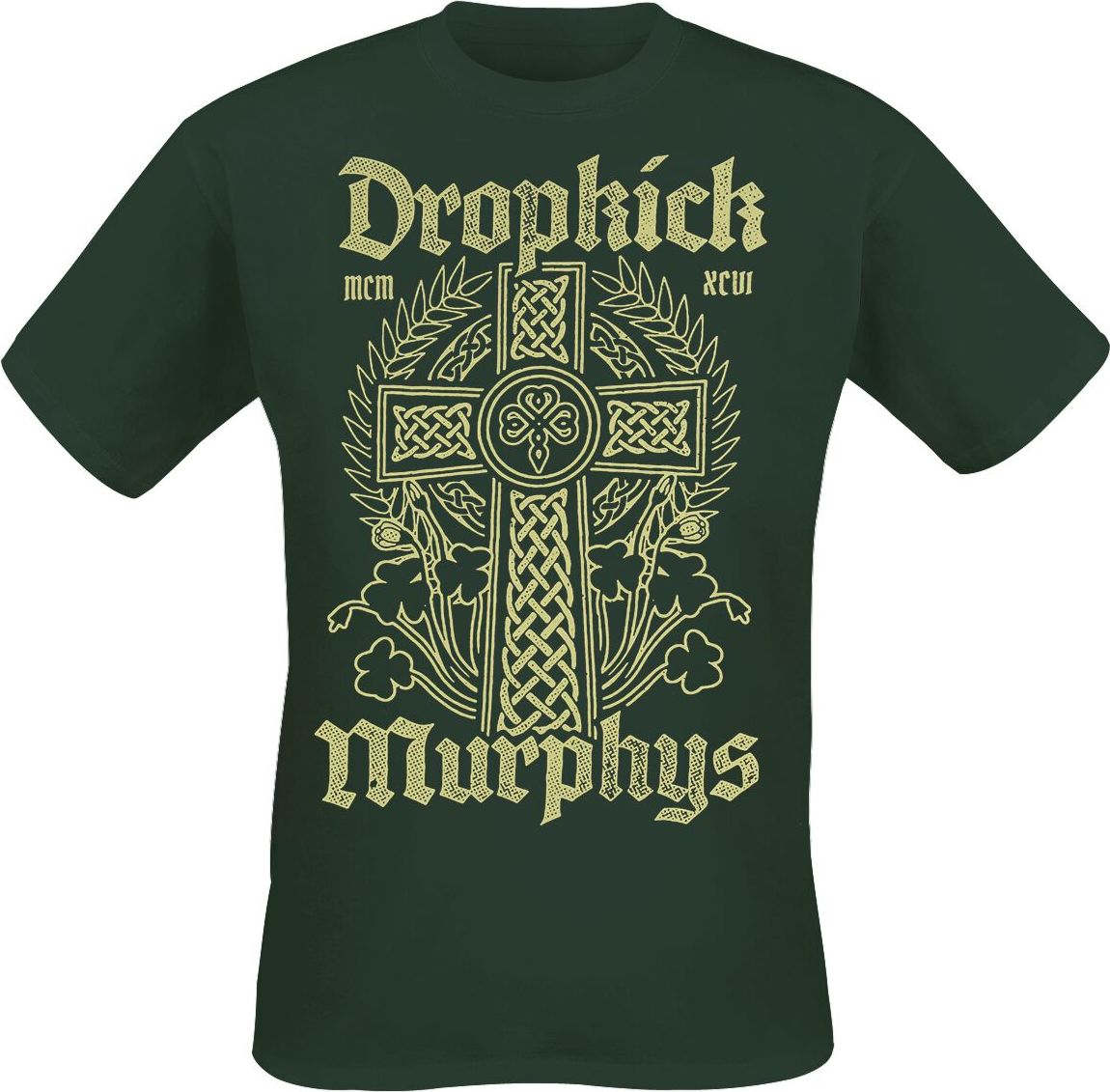 Dropkick Murphys Celtic Cross Tričko zelená - RockTime.cz